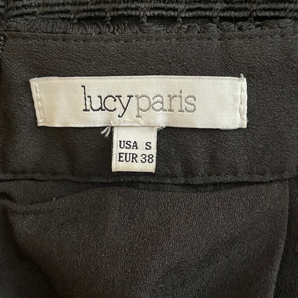 Lucy Paris Black layered crochet Maxi Skirt Size S EU 38 - Picture 5 of 6